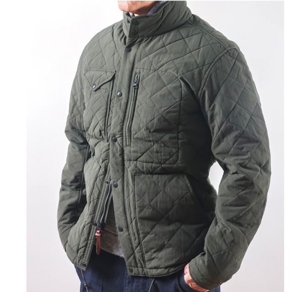 Relwen Quilted Tanker Jacket - Men's Size L - Gray Green - Picture 1 of 12